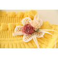 O-cou enfants tricot chandail fleur impression chandails d&#39;hiver pour les filles enfants pulls d&#39;automne